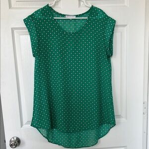 Green Polka Dot Top